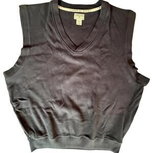 Fairway Blues Vintage Black Cotton Golf Sweater Vest – XL
